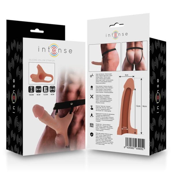 INTENSE - HOLLOW HARNESS WITH SILICONE DILDO 16 X 3.5 CM 9